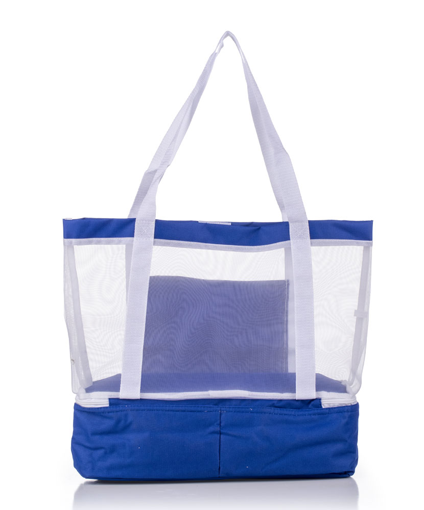 Insulated 12-Can Cooler Beach Tote
